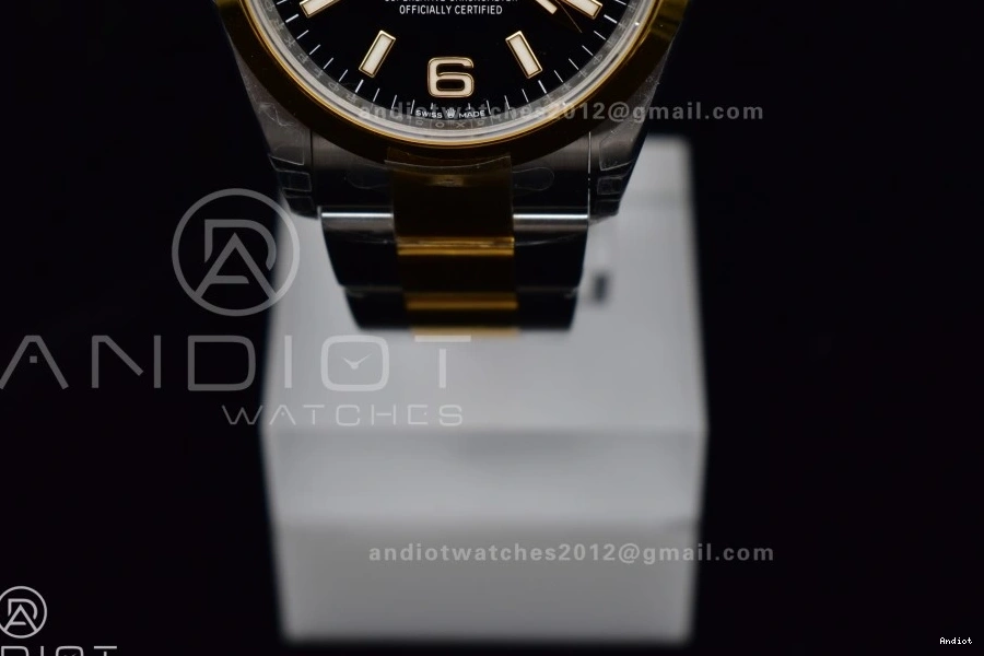 Steel 1:1 DD3230 VSF SS Explorer Edition on Dial Best 904L 124273 Bracelet 36mm Black YG 0601